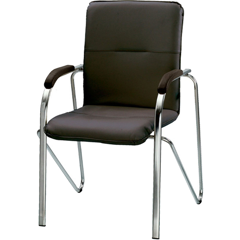 Изображение товара Конференц-кресло Easy Chair Samba черный (экокожа, металл хромированный)
