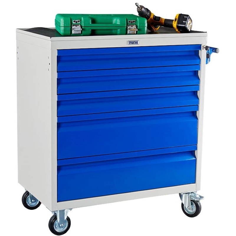 Изображение товара Инструментальная тележка Практик WDS-5 5 ящиков, 820х450х870 мм, с замком