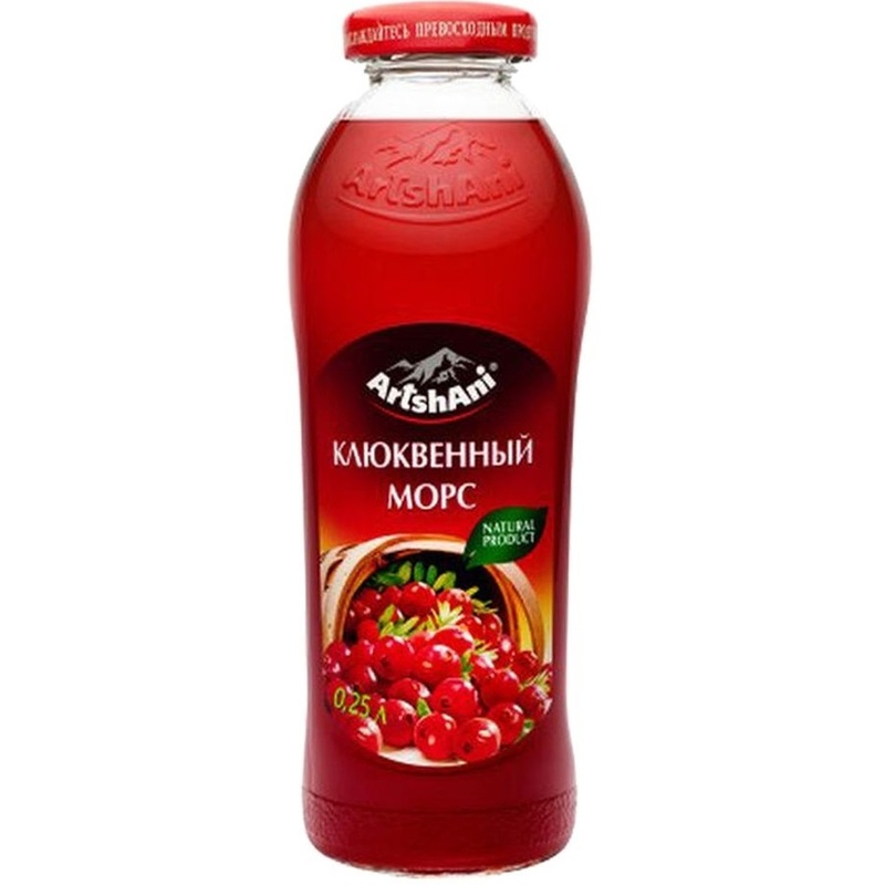 Изображение товара Морс Клюквенный Аршани 0,25 л в стеклянной упаковке