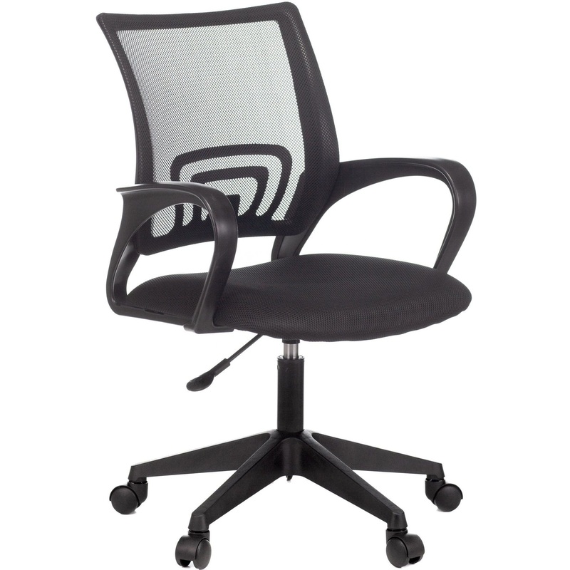 Изображение товара Офисное кресло Easy Chair 396 LT черное из сетки и ткани, регулировка высоты