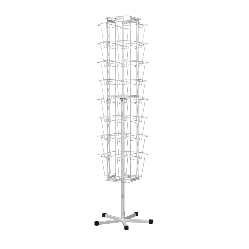 Изображение товара Стойка напольная Attache разборная на 32 лотка белая 189x53x53 см