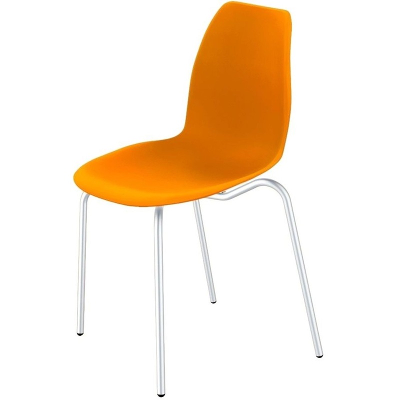 Изображение товара Стул обеденный Sheffilton SHT-ST29/S130 239706 оранжевый (пластик, металл)