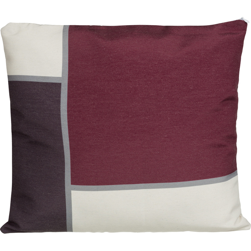 Изображение товара Декоративная наволочка Luscan Геометрия бордо 40x40 см рогожка 2 шт