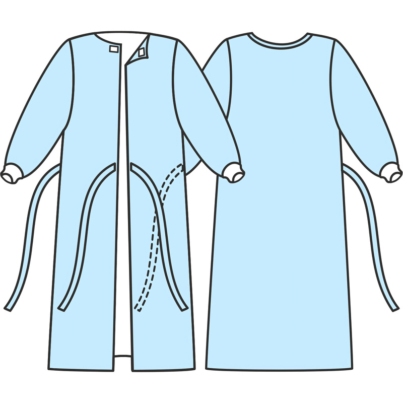 Изображение товара Одноразовый хирургический халат Пелигрин стерильный 48-54