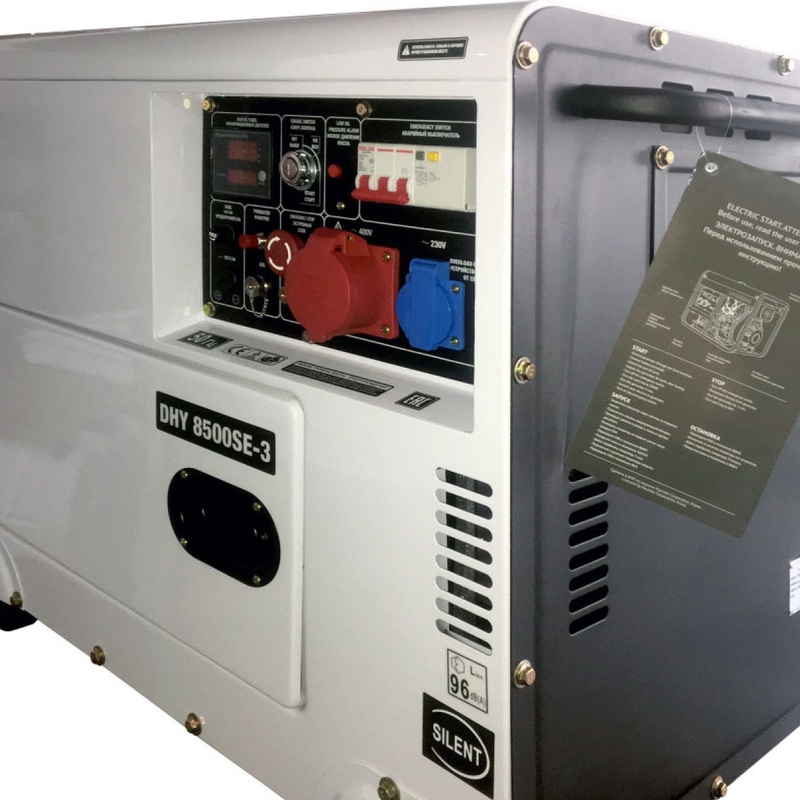 Изображение товара Генератор дизельный Hyundai DHY 8500SE-3 для резервного энергоснабжения
