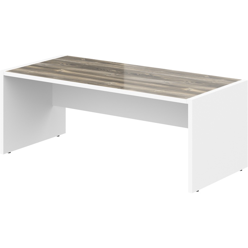 Изображение товара Письменный стол руководителя Morris MST 209 дуб базель/белый 2000х900х750 мм