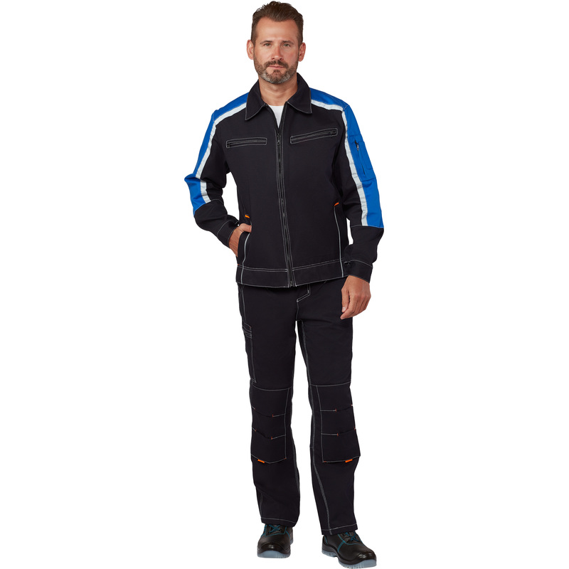 Изображение товара Костюм рабочий летний мужской л34-КПК с СОП синий/васильковый 52-54