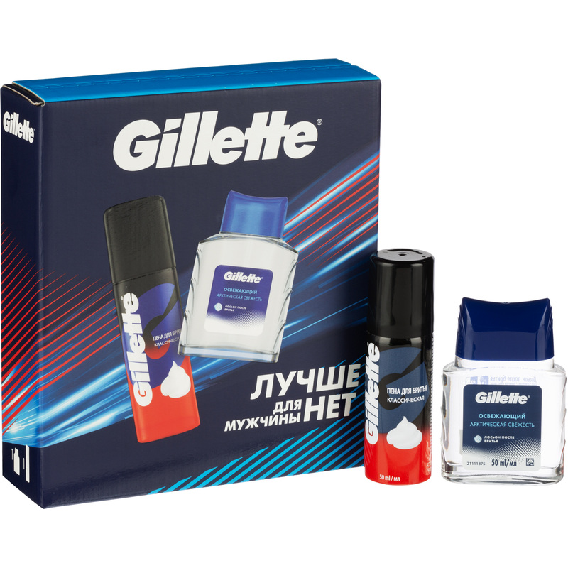 Изображение товара Подарочный набор косметики для мужчин Gillette лосьон и пена для бритья