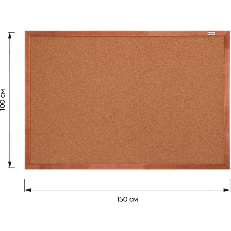 Изображение товара Доска пробковая 100х150 см Комус Premium