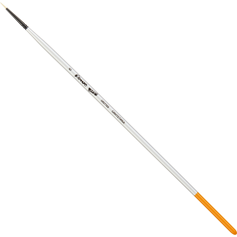 Изображение товара Художественная кисть Комус Арт круглая жесткая синтетика №0 для акварели и акрила