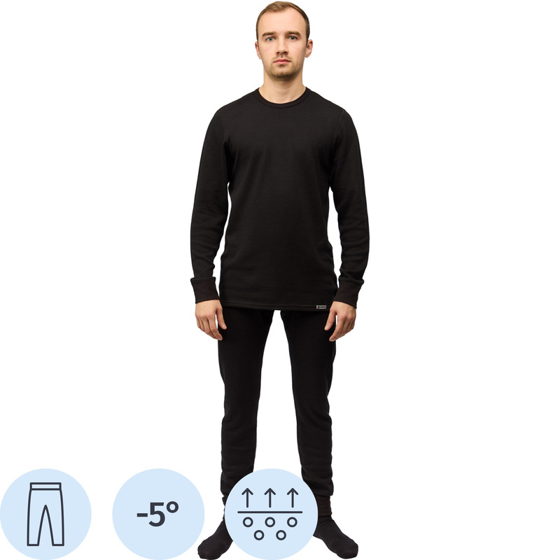 Изображение товара Мужская термофутболка с начёсом Guahoo G21-2270S черная 50-52 размеры