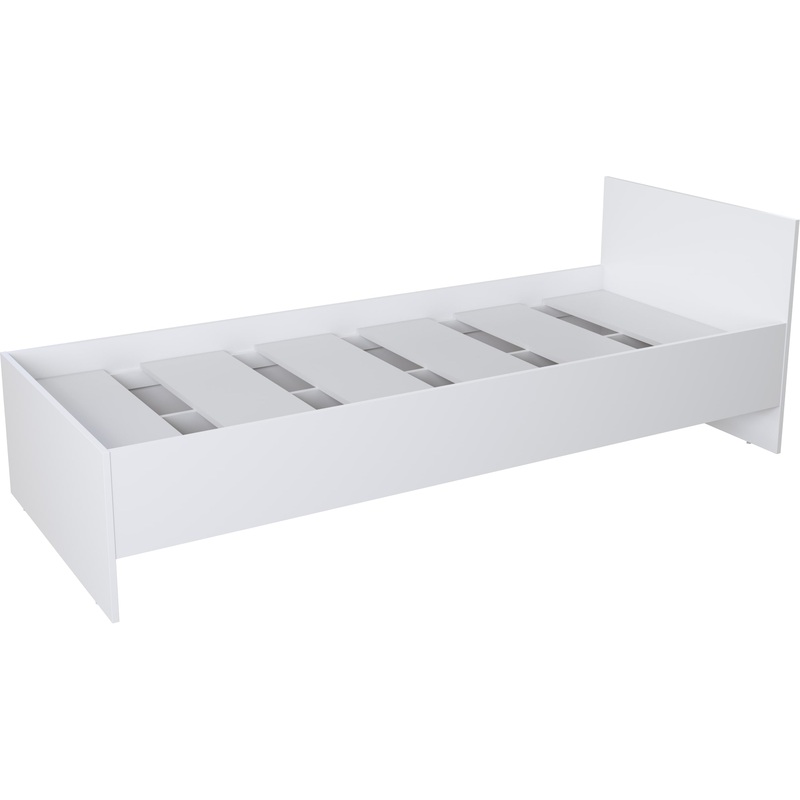 Изображение товара Кровать односпальная Север (белый шагрень, 2040х840х700 мм)