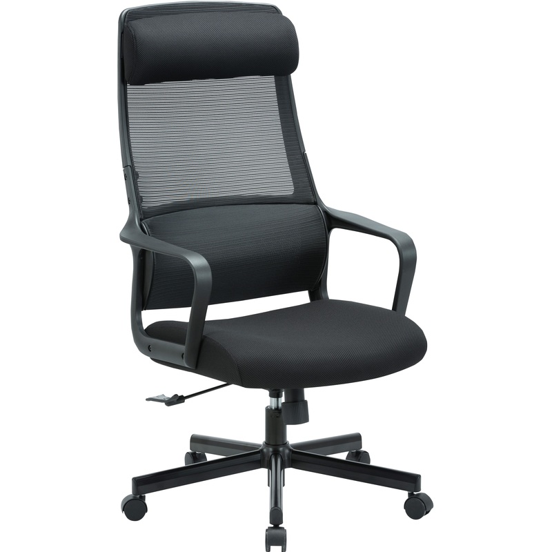 Изображение товара Кресло офисное для руководителя Easy Chair 595 ТС черное с сеткой и тканью