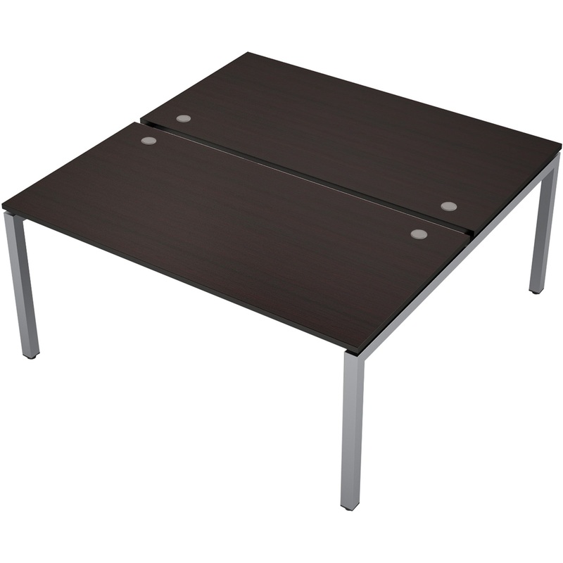 Изображение товара Стол приставной Avance 6МБ.5284 двухместный венге алюминий матовый 1600х1635х750 мм