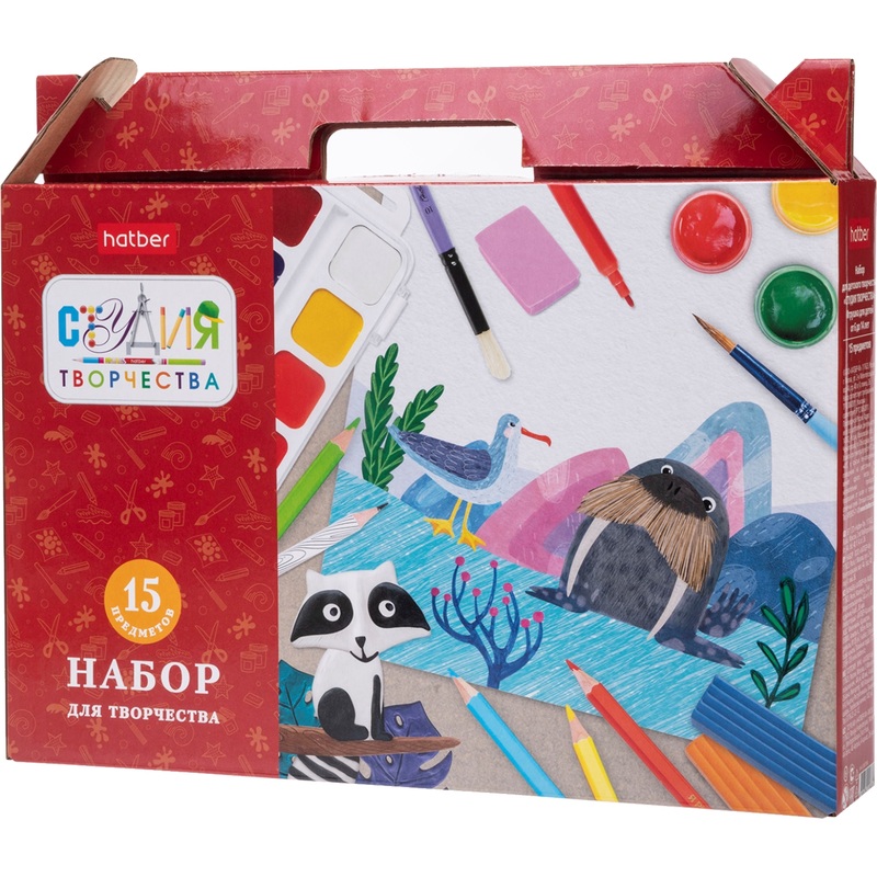 Изображение товара Набор для творчества Hatber Студия творчества 15 предметов для детей