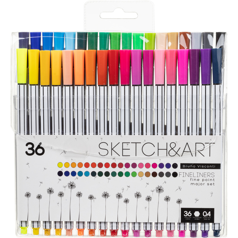 Изображение товара Набор капиллярных линеров Sketch&Art 36 цветов толщина линии 0.4 мм