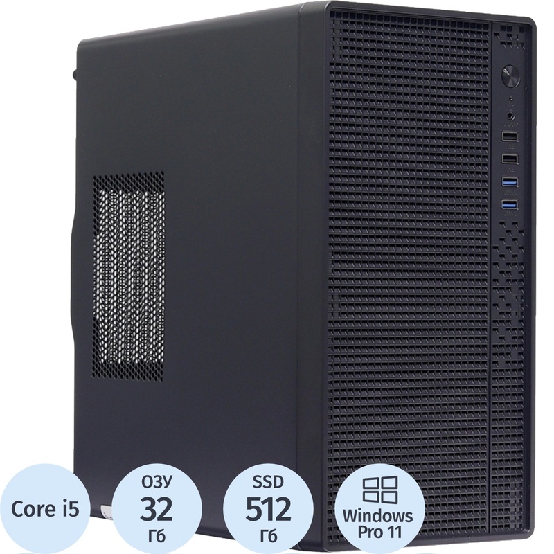 Изображение товара Системный блок игровой BigTech PC S5NG Core i5 12400F/DDR4 32 ГБ/GeForce RTX 5060 8 ГБ/SSD 512 ГБ/Windows 11 Pro