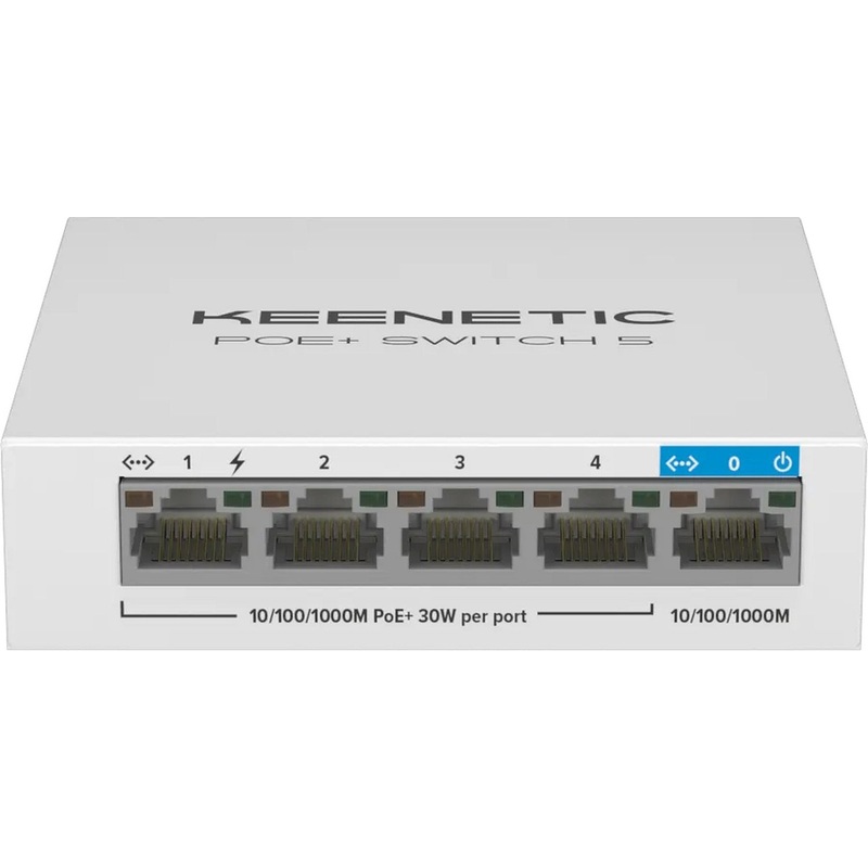 Изображение товара Коммутатор Keenetic PoE+ Switch 5 KN-4610 5 портов PoE Ethernet