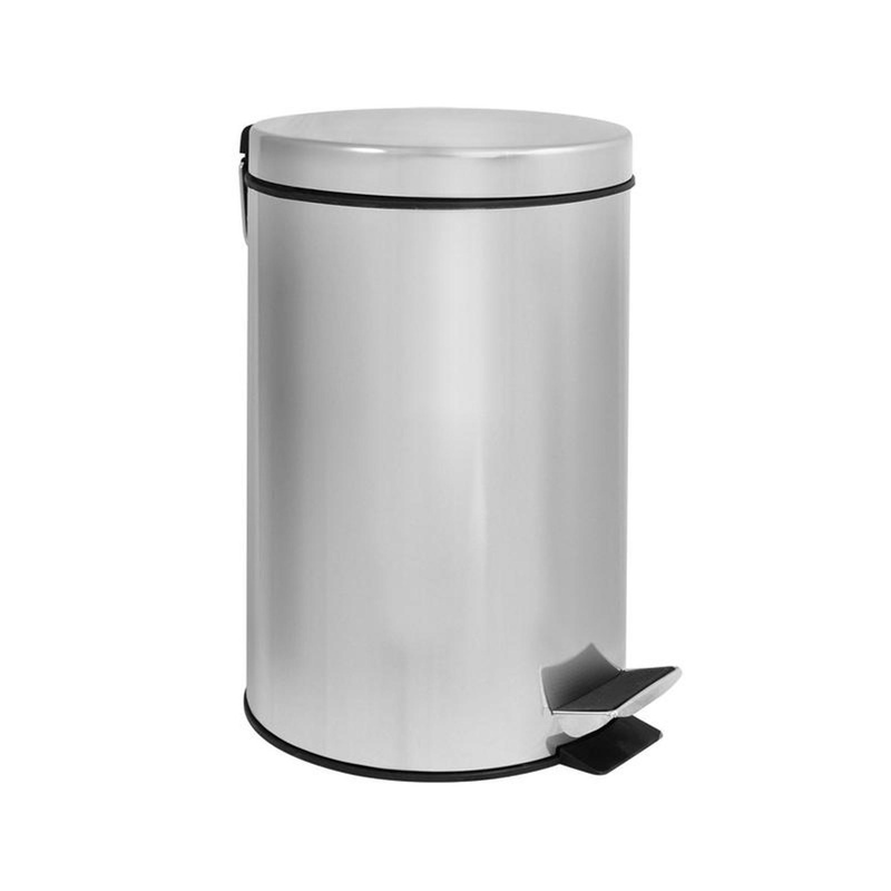 Изображение товара Ведро мусорное Solinne 12 л нержавеющая сталь с педалью серебристое