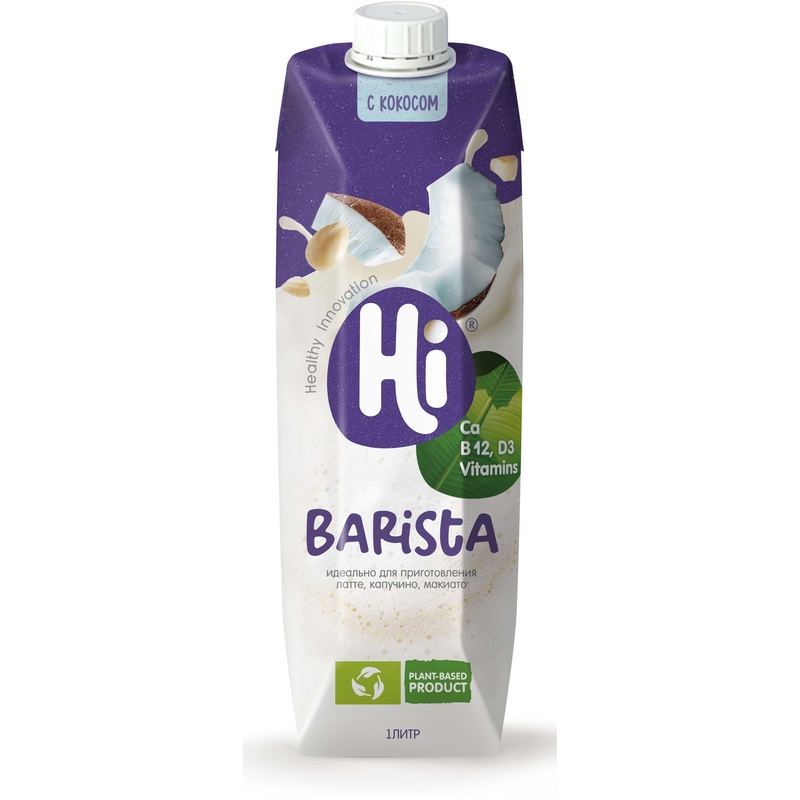 Изображение товара Напиток растительный Hi Бариста кокос 1.8% 1 л