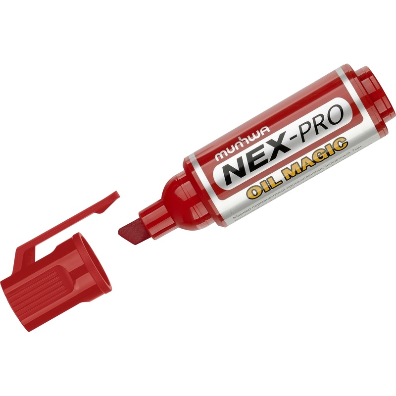 Изображение товара Маркер промышленный перманентный MunHwa Nex-Pro Oil Magic для стойкой маркировки красный 2-7 мм (NOM-03) Изображение товара Маркер промышленный перманентный MunHwa Nex-Pro Oil Magic для стойкой маркировки красный 2-7 мм (NOM-03)