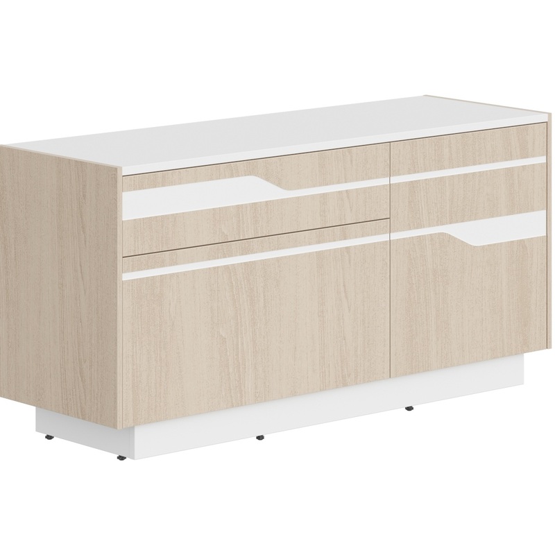 Изображение товара Тумба приставная Line СФ-572103 дуб светлый/белый премиум