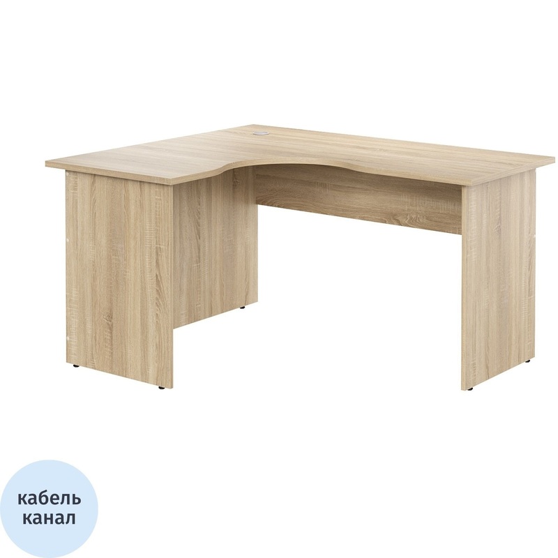 Изображение товара Угловой левый офисный стол Easy to Lead LT 22/16 дуб сонома 1400х1200х740 мм