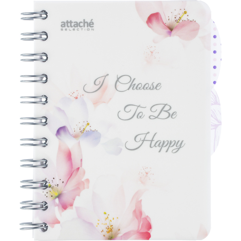 Изображение товара Бизнес-тетрадь Attache Selection Flower Dreams А6 120 листов белая в клетку на спирали