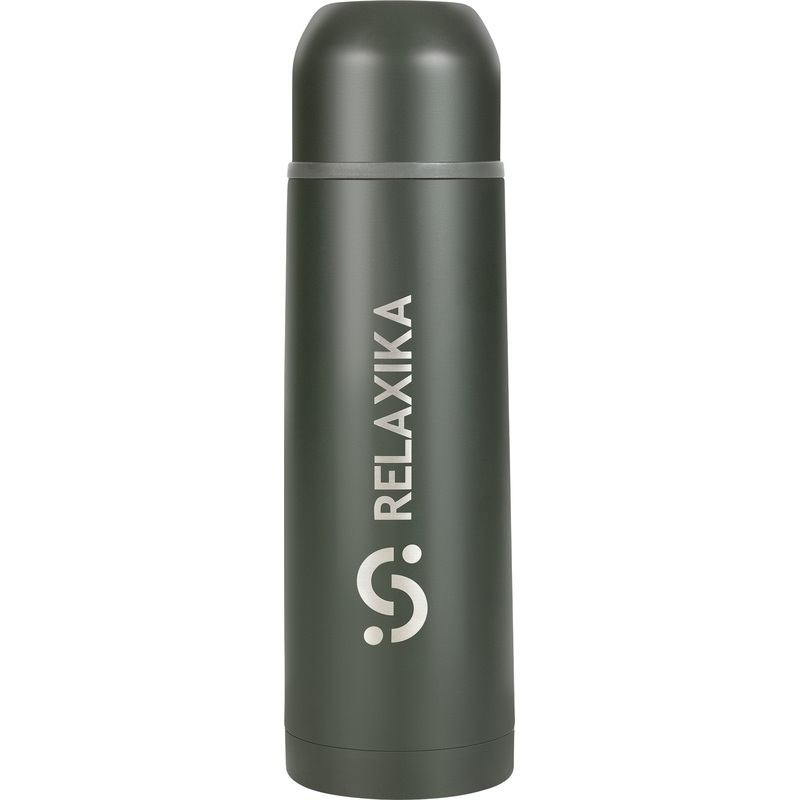 Изображение товара Термос Relaxika 101 750 мл узкое горлышко и кружка зеленый