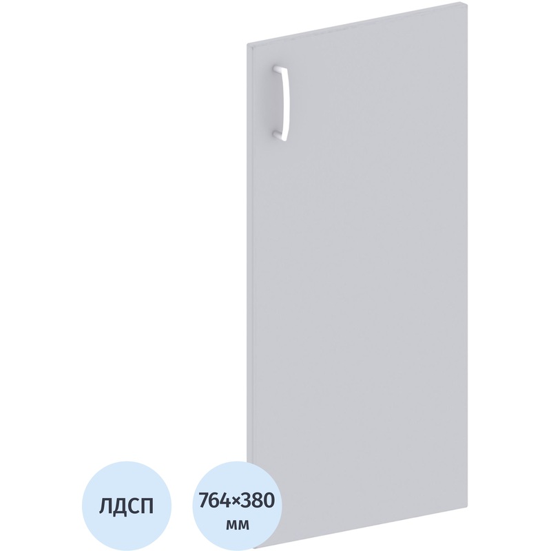 Изображение товара Дверь низкая правая Комус Мебель Easy to lead из ЛДСП 380х764 мм серый