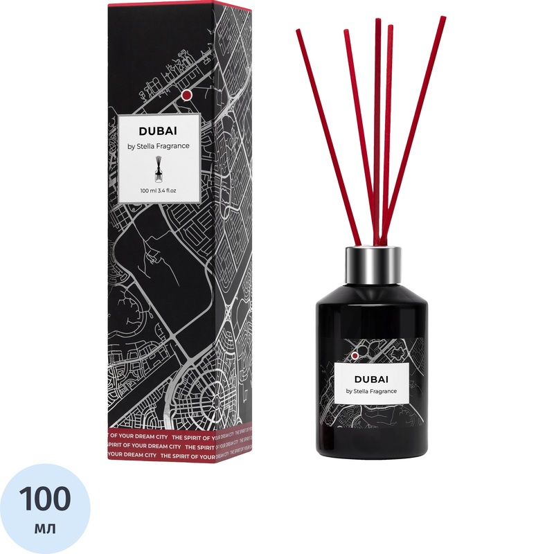 Изображение товара Аромадиффузор Stella Fragrance Dubai 100 мл с цитрусовыми и пряными нотами стильный дизайн