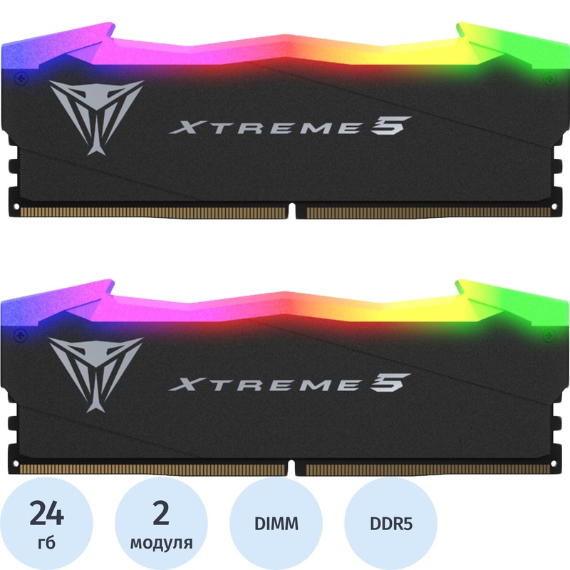 Изображение товара Модуль памяти Patriot DDR5 48ГБ XMP радиатор для геймеров Изображение товара Модуль памяти Patriot DDR5 48ГБ XMP радиатор для геймеров