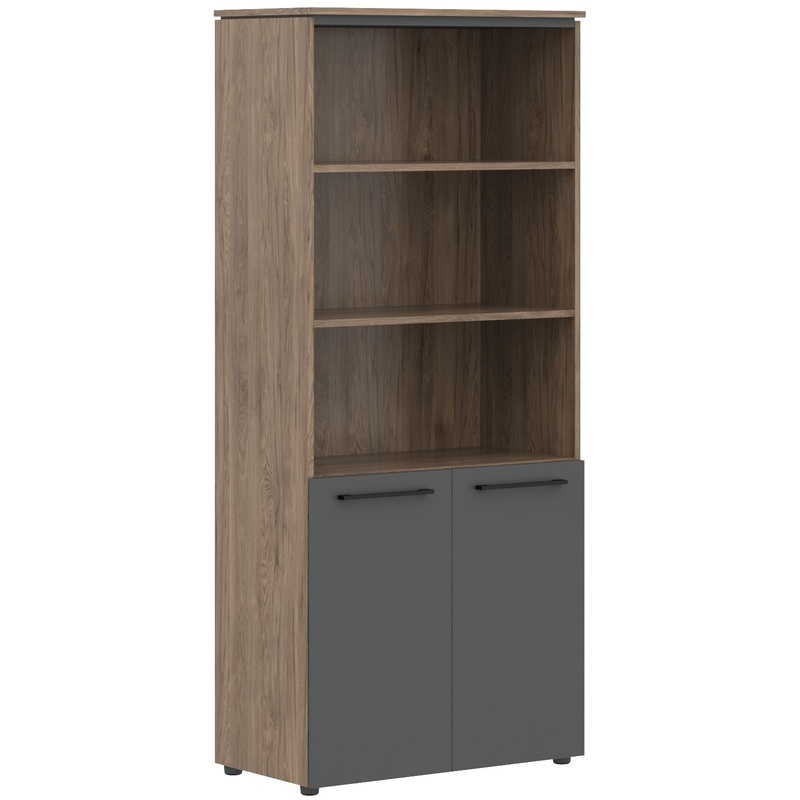 Изображение товара Шкаф для документов Morris Trend MHC85.5 полузакрытый (антрацит/кария пальмира, 854х423х1956 мм)