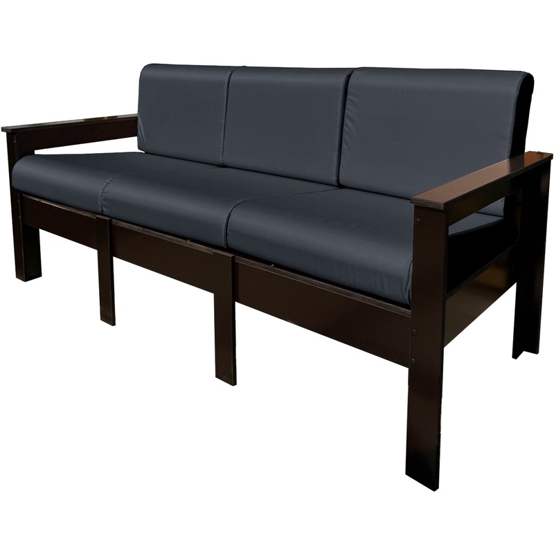 Изображение товара Трехместный диван Victoria темно-серый мягкий каркас фанера доставка