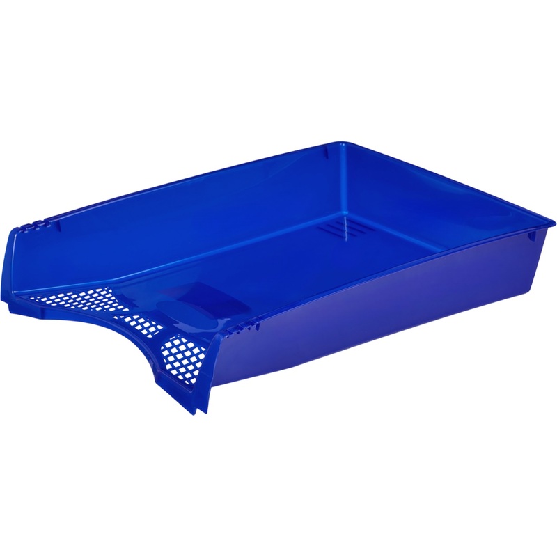 Изображение товара Горизонтальный пластиковый лоток для бумаг формата А4 Attache Economy синий