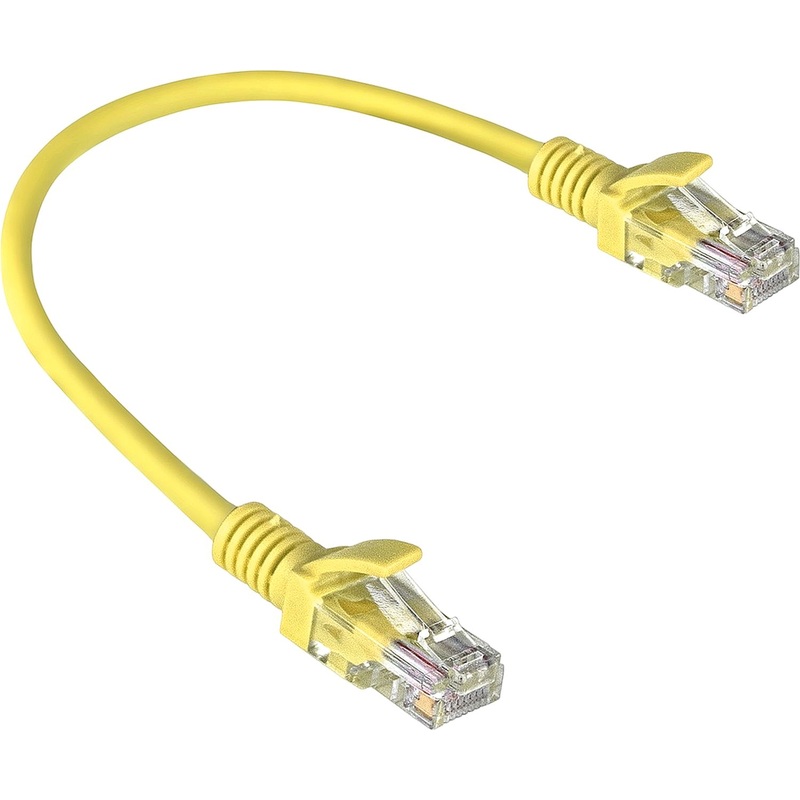 Изображение товара Патч-корд витая пара ExeGate UTP-RJ45-RJ45-5e-0,3M-LSZH-YL 5e 0,3 м