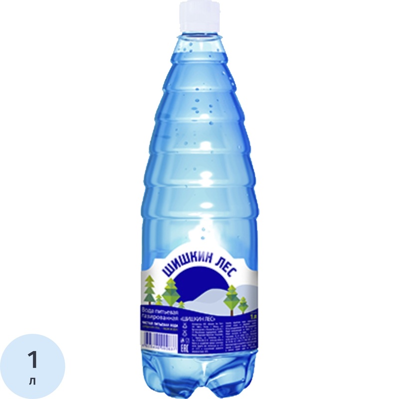 Изображение товара Вода питьевая Шишкин Лес газированная 1 л натуральная освежающая вода