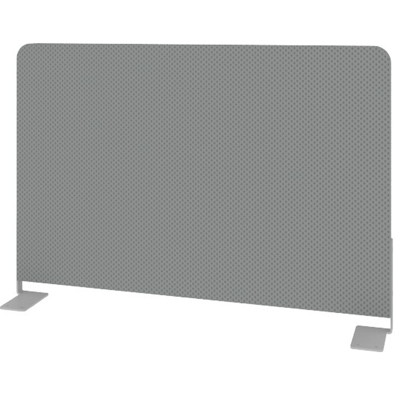 Изображение товара Экран к столу Metal System Style Б.ТЭКР-60 боковое крепление серый 600х28х390 мм