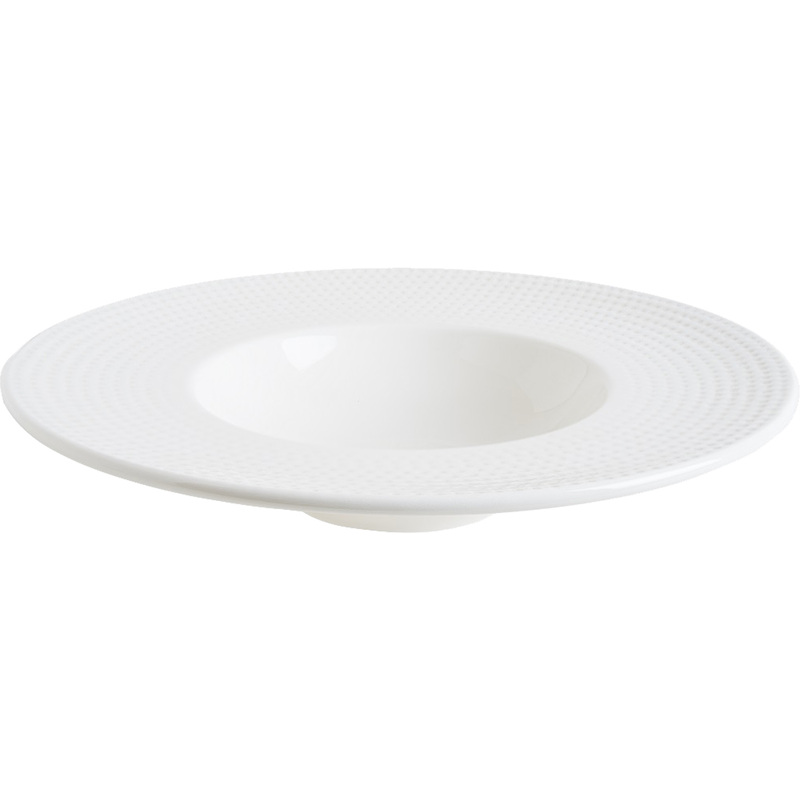 Изображение товара Тарелка для спагетти Bonna Пьюре Дот фарфор 28 см белая профессиональная