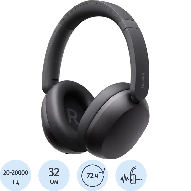 Изображение товара Наушники беспроводные/проводные Xiaomi Redmi Headphones Neo чёрные (BHR08W5GL)