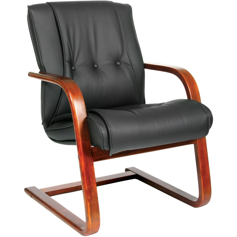 Изображение товара Конференц-кресло Chairman CHAIRMAN 653V чёрное/тёмный орех (натуральная кожа с компаньоном, дерево)