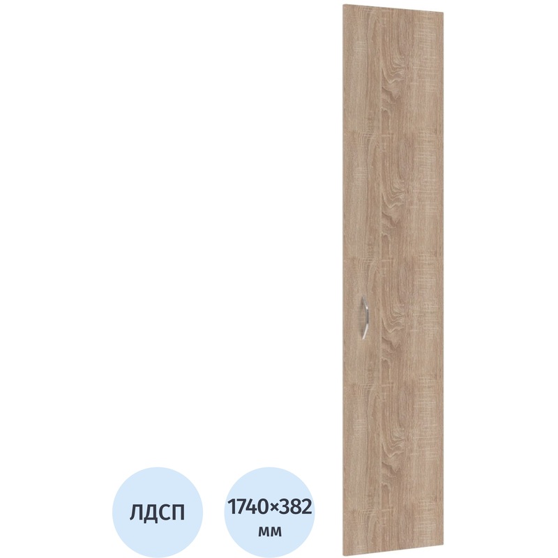 Изображение товара Дверь высокая правая Simple ЛДСП дуб сонома 382x16x1740 мм