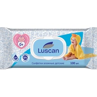 Салфетки влажные Luscan детские флоупак с жёстким клапаном (100 листов в  пачке)