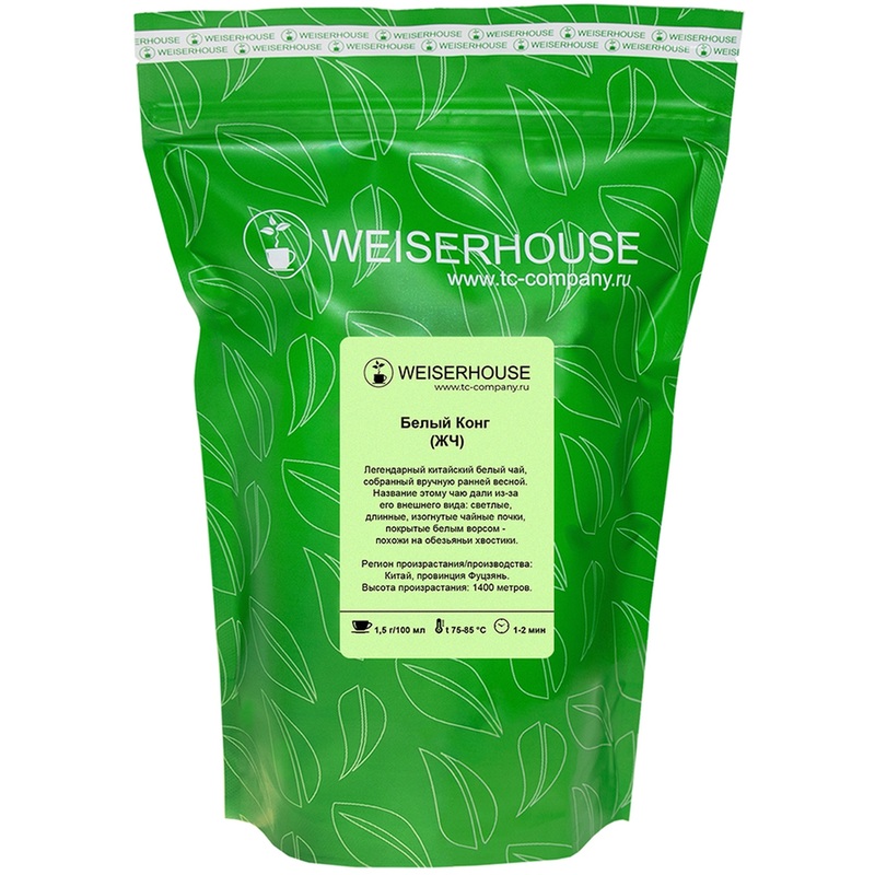 Изображение товара Чай листовой зелёный Weiserhouse Белый Конг 100 г