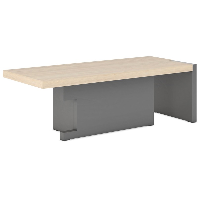 Изображение товара Стол руководителя JR102 DX ясень наварра 2100х1000х792 мм прямой со сборкой