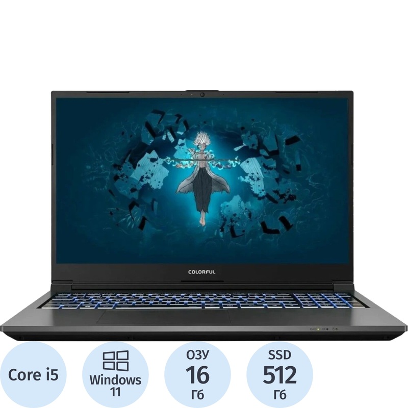 Изображение товара Ноутбук Colorful Evol X17 AT23H1 с Intel Core i5 и 16 Гб оперативной памяти