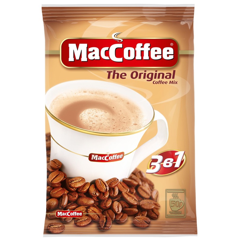 Изображение товара Кофе MacCoffee 3 в 1 растворимый 50 пакетиков по 20 г