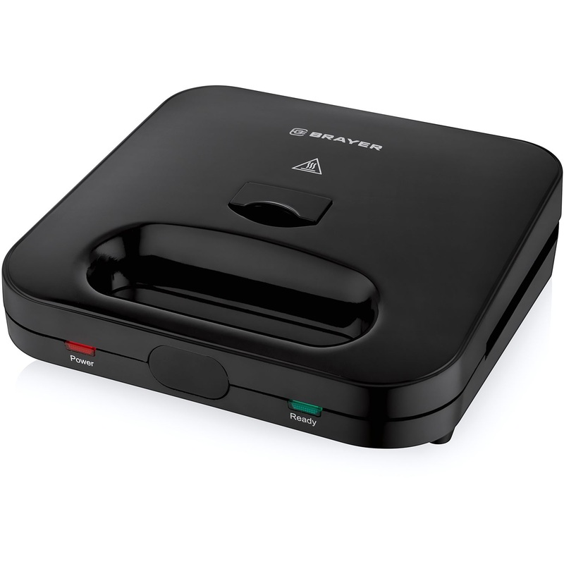 Изображение товара Сэндвичница Brayer 2202BR с антипригарным покрытием 750 Вт черная