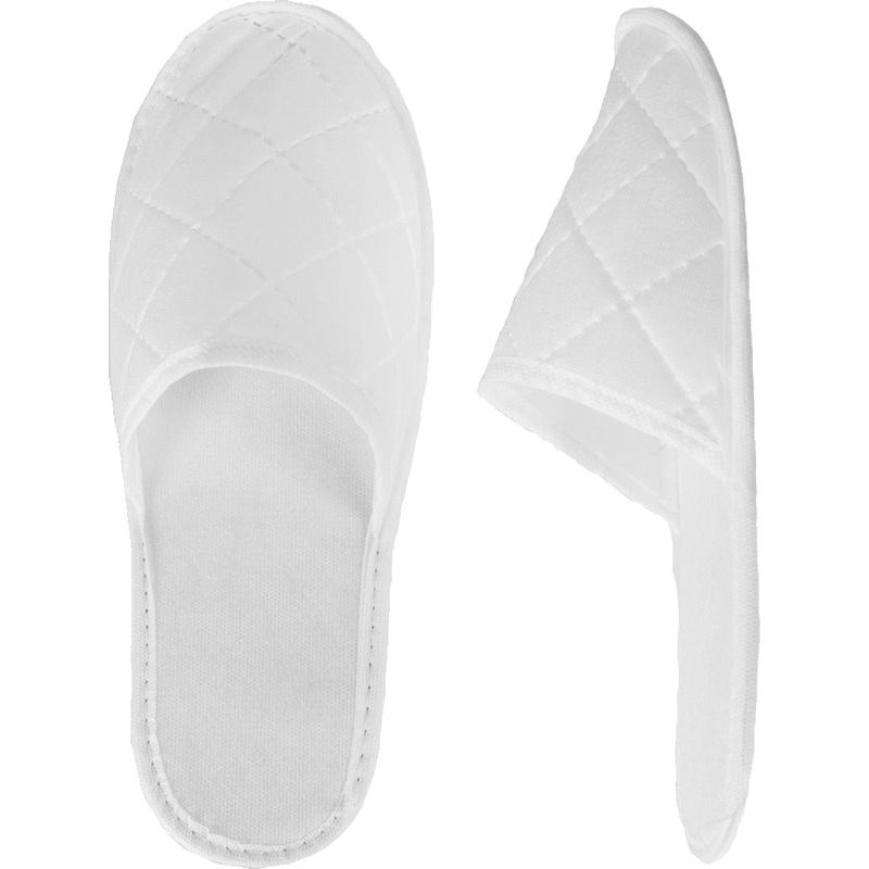 Изображение товара Тапочки одноразовые спанбонд закрытый мыс подошва 3 мм белые (100 пар в упаковке)