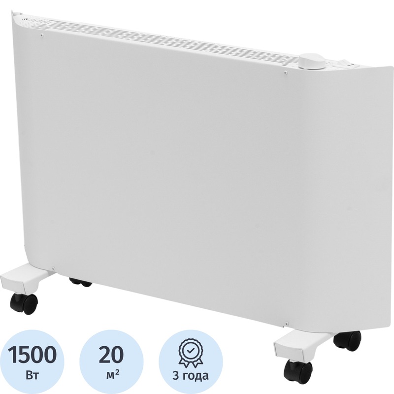 Изображение товара Конвектор Denzel XCE-1500 белый с терморегулятором 1500 Вт